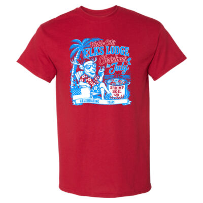 Elks Lodge Christmas in July 2026 • Unisex DryBlend® T-Shirt Thumbnail