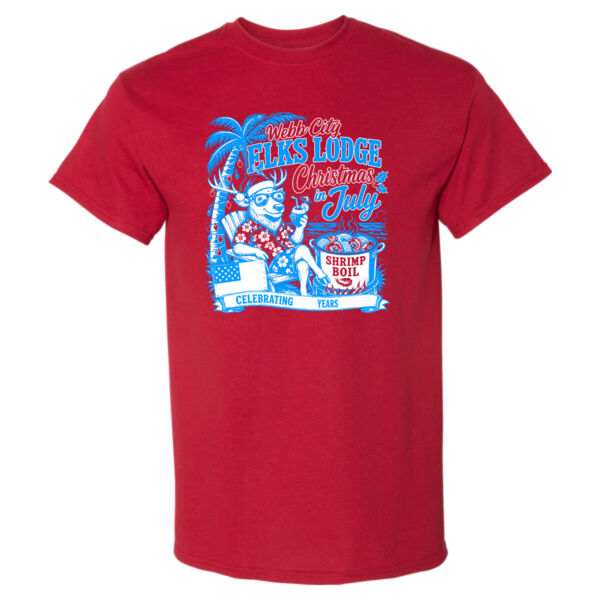 Elks Lodge Christmas in July 2026 • Unisex DryBlend® T-Shirt Thumbnail