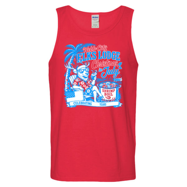 Elks Lodge Christmas in July 2026 • Unisex Heavy Cotton™ Tank Top Thumbnail